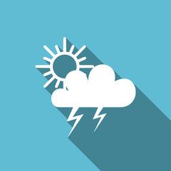 storm flat icon waether forecast sign