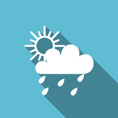 rain flat icon waether forecast sign