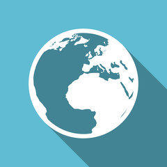 earth flat icon world sign