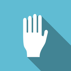 Fototapeta na wymiar stop flat icon hand sign