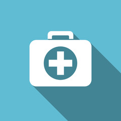 Fototapeta premium first aid flat icon hospital flat icon