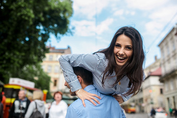 Fototapeta premium Couple in the city