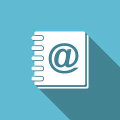 address book flat icon