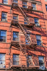Fototapeta na wymiar New York fire stairs