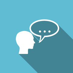 forum flat icon chat symbol bubble sign