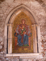 Icône religieuse sur une église Sicilienne
