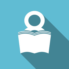 book flat icon reading room sign bookshop symbol