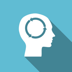 head flat icon human head sign