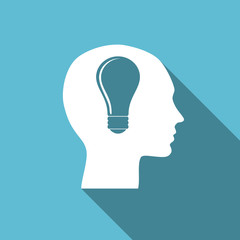 head flat icon human head sign