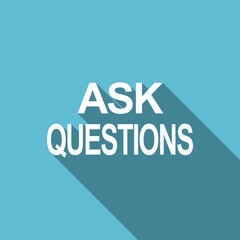 ask questions flat icon