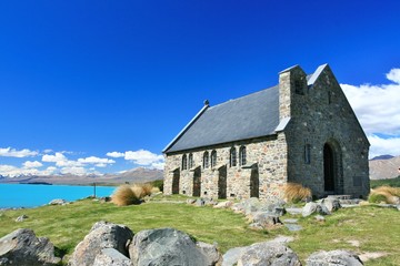 Old Church of the Good Shepherd at lake Tekapo, New Zealand