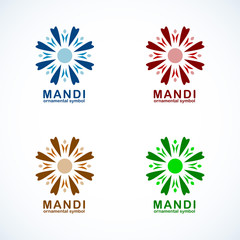 Geometric logo template set.