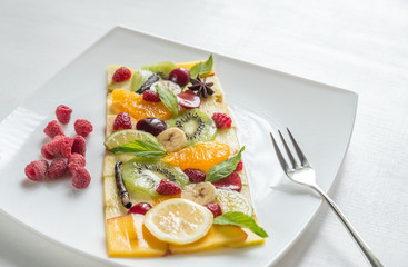Fruit and berry carpaccio