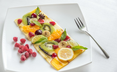 Fruit and berry carpaccio