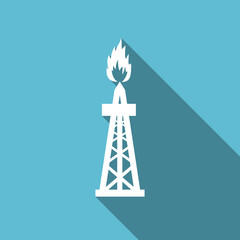 gas flat icon oil sign