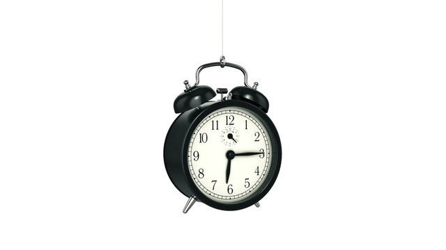 Clock alarm 3D. Time concept.