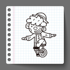 clown doodle drawing