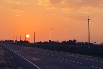 road dawn