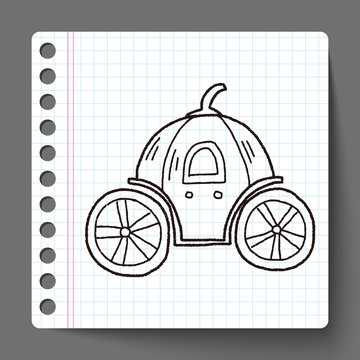 Pumpkin carriage doodle