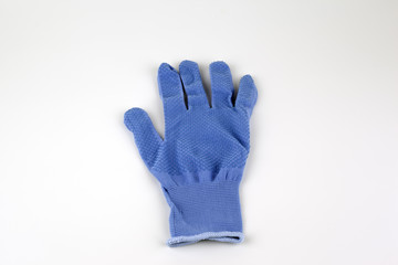 Fabric work gloves on a white background