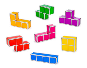 Set of tetris toy blocks