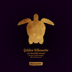 Creative design with golden silhouete.