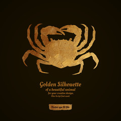 Creative design with golden silhouete.