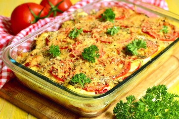Vegetable gratin.