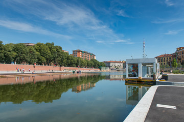 The Darsena (a fleet of Milan) 