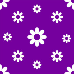 Белые цветы на фиолетовом фоне