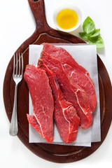 raw fresh cut meat for steak