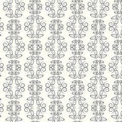 Obraz premium Seamless pattern lines curve monochrome vector background
