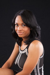 Fototapeta premium Pretty black woman smiling