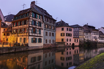 Fototapeta na wymiar Petite-France architecture. Strasbourg, Alsace, France