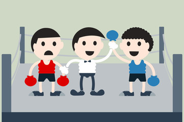 Obraz na płótnie Canvas boxing cartoon vector