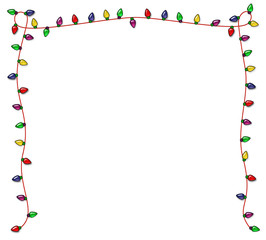 Festive Christmas Lights Frame