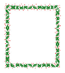  Christmas Frame of Holly Leaves