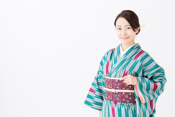 portrait of asian woman wearing kimono