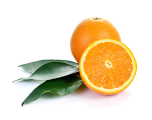 Orange fruit isolated on white background