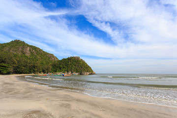 Fishing village and sunshine day at Sam Roi Yot, Prachuapkhirikhan, Thailand