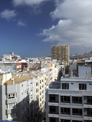 Fototapeta na wymiar rooftop view condos hotels Grand Canary Island Spain
