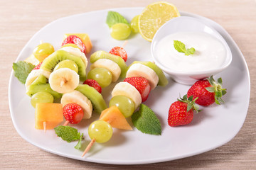fruits on sticks