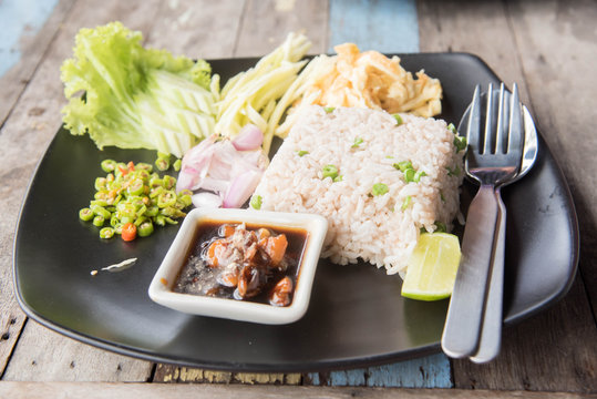 Fried rice with Shrimp paste, Thai food
