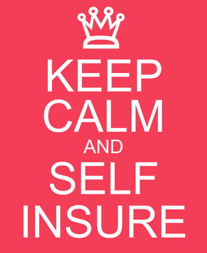 Keep Calm and Self Insure red sign