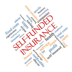 Self Funded Insurance Word Cloud Angled