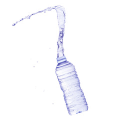 bottle of drinking water splashing