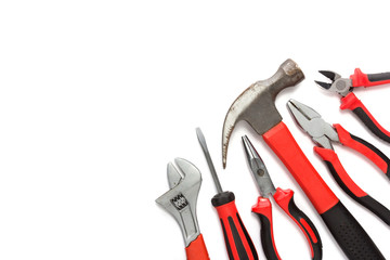 Mechanical kit in the wooden background