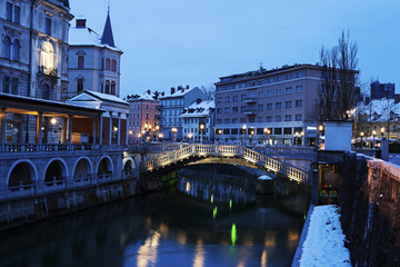 Architecture along Ljubljanica River