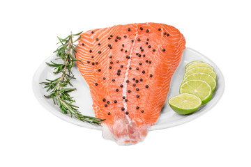 fresh salmon steak