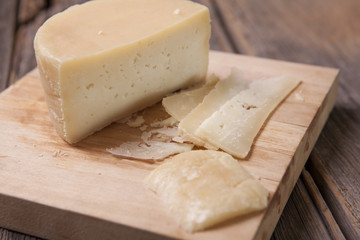 Natural homemade cheddar cheese